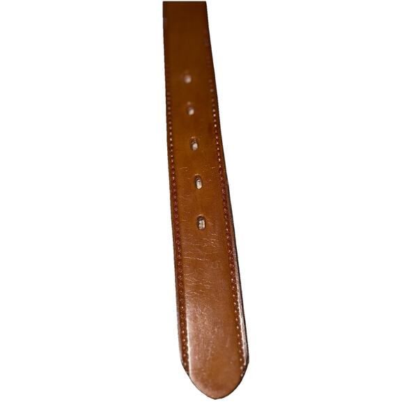 Bushy Creek USA Western Cowboy Brown Leather Belt Mens 52” Length NO Buckle Work - Picture 3 of 3